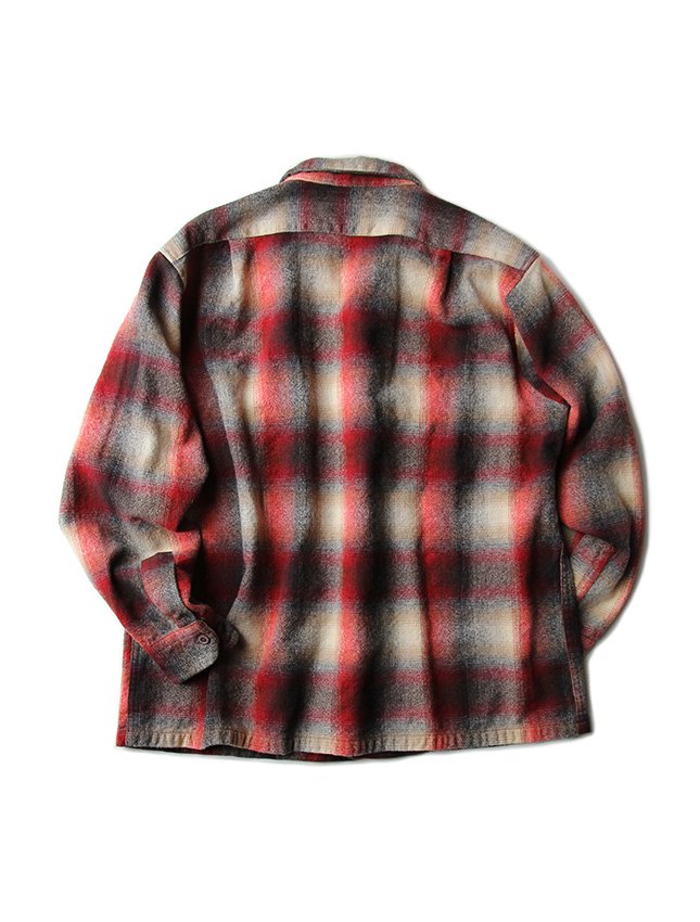 60s PENDLETON SHADOW CHECK WOOL SHIRT - MATIN, VINTAGE OUTFITTERS ビンテージ