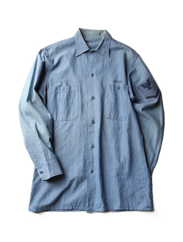 50s US NAVY CHAMBRAY SHIRT - MATIN, VINTAGE OUTFITTERS ビンテージ ...