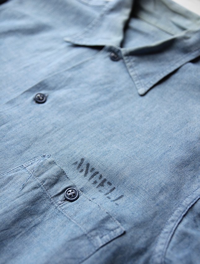 50s US NAVY CHAMBRAY SHIRT - MATIN, VINTAGE OUTFITTERS ビンテージ古着 富山