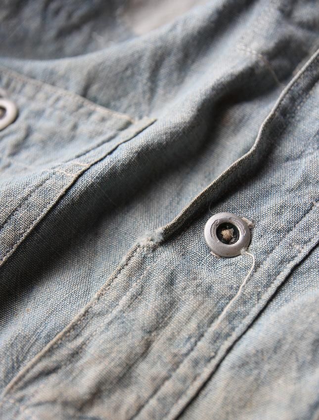 1920s BIG YANK PULOVER CHAMBRAY SHIRT WITH CINSTRAP - MATIN