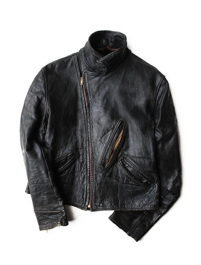 英国製 40'S LVC LEATHER SPORTS JACKET着丈後方58cm ...