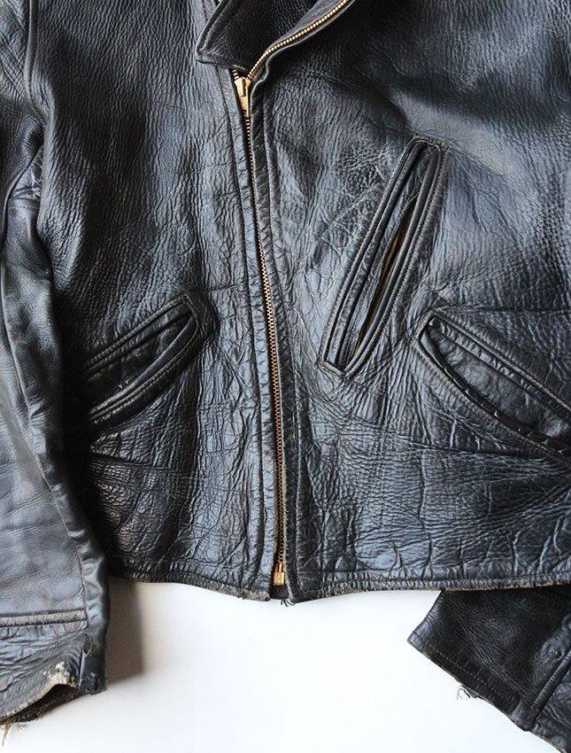 40s LEATHER SPORTS JACKET - MATIN, VINTAGE OUTFITTERS ビンテージ