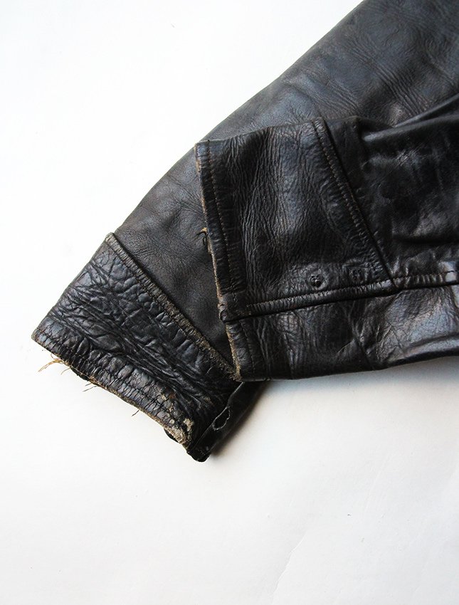 40s LEATHER SPORTS JACKET - MATIN, VINTAGE OUTFITTERS ビンテージ