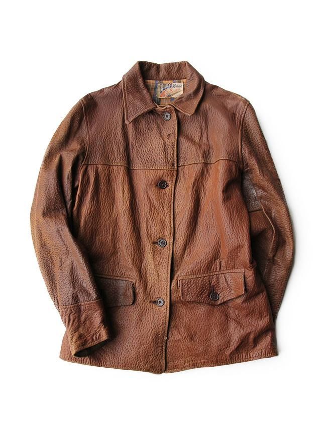 30's VINTAGE LEATHER JACKET ABOUT M - MATIN, VINTAGE OUTFITTERS ...