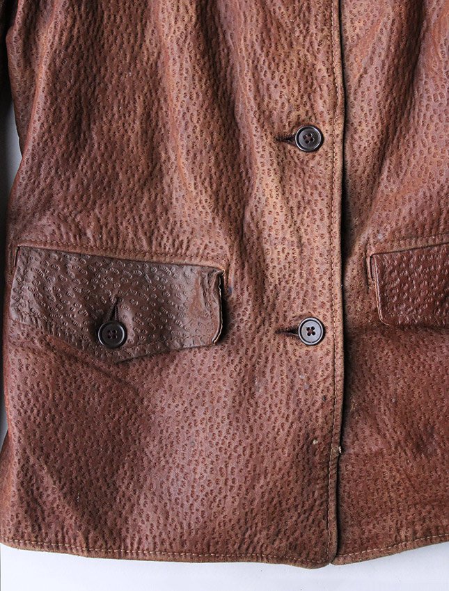 30's VINTAGE LEATHER JACKET ABOUT M - MATIN, VINTAGE OUTFITTERS