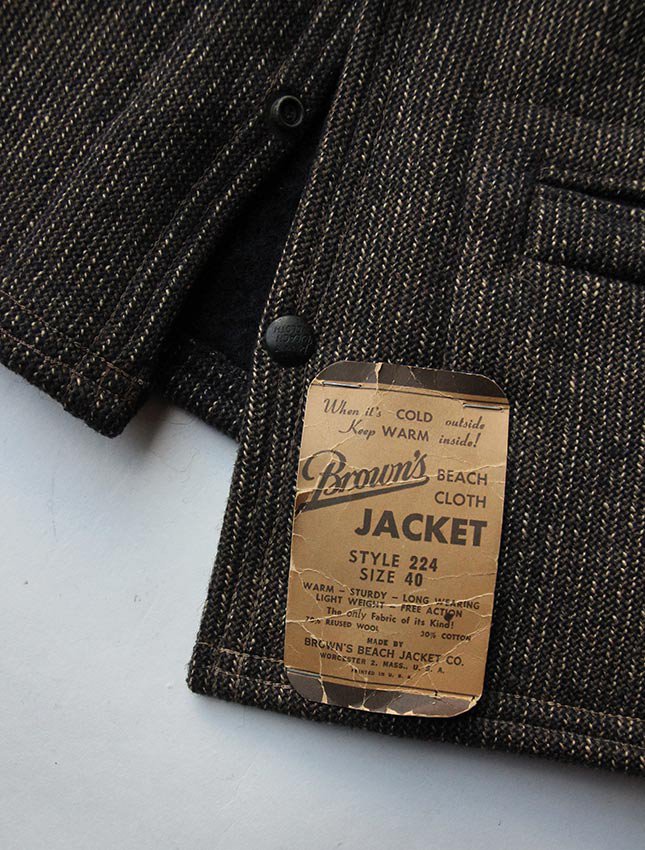 1940s NOS BROWNS BEACH JACKET - MATIN, VINTAGE OUTFITTERS