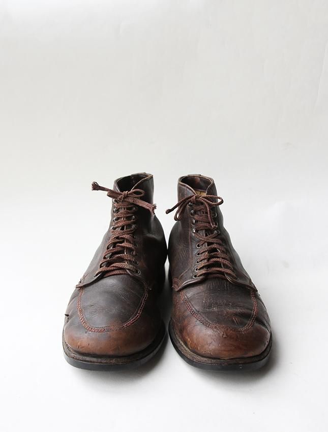40s UNKNOWN LEATHER WORK BOOTS - MATIN, VINTAGE OUTFITTERS 