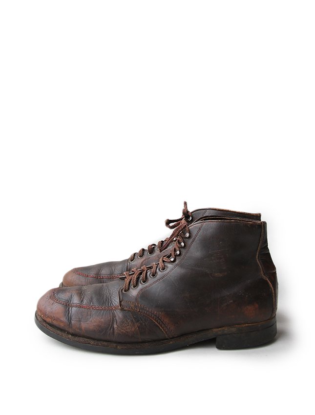 40s UNKNOWN LEATHER WORK BOOTS - MATIN, VINTAGE OUTFITTERS 