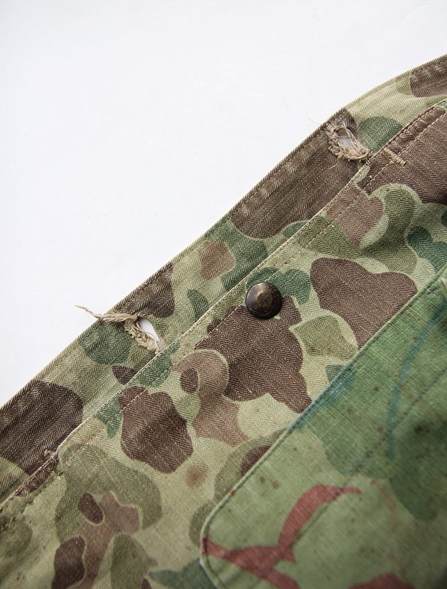 WW2 USMC DUCK HUNTER ×MICHEL CAMO HBT COVERALL JACKET - MATIN, VINTAGE  OUTFITTERS ビンテージ古着 富山