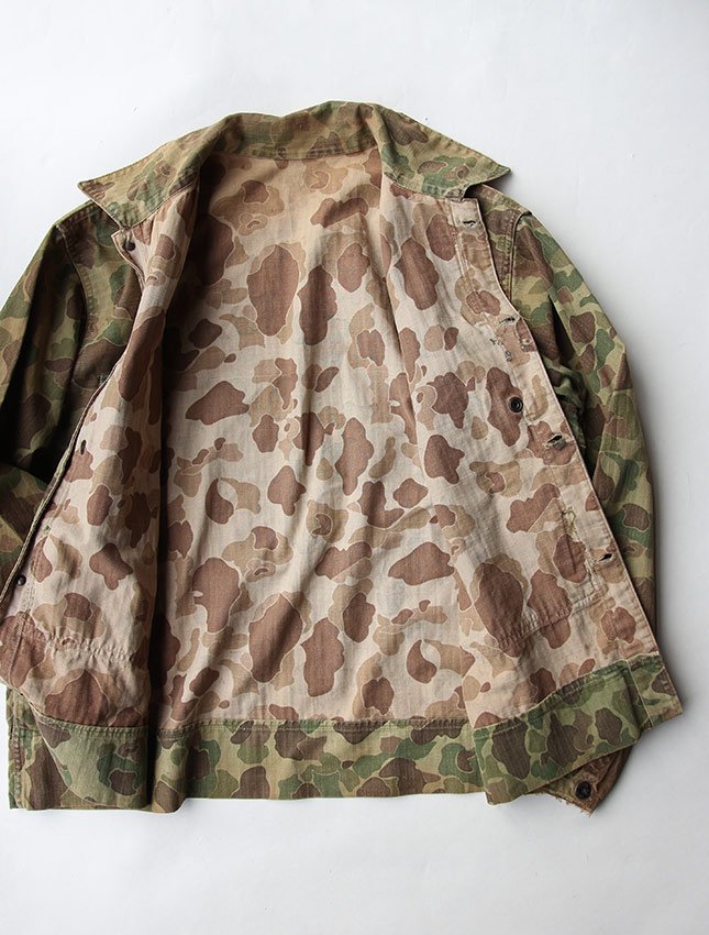 WW2 USMC DUCK HUNTER ×MICHEL CAMO HBT COVERALL JACKET - MATIN, VINTAGE  OUTFITTERS ビンテージ古着 富山