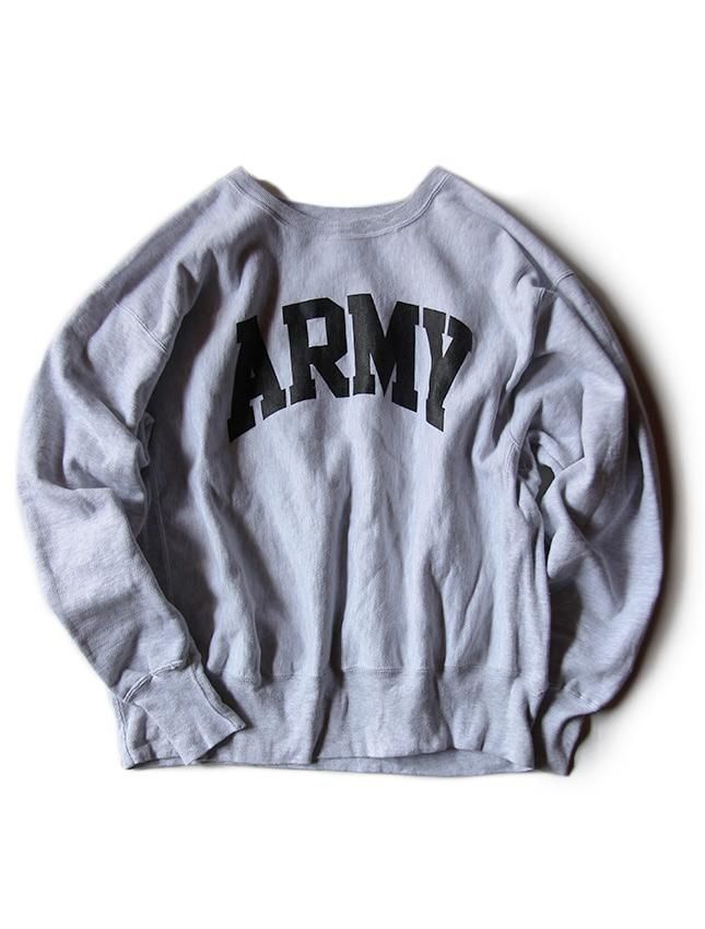 00s Champion US.ARMY 染み込み リバースウィーブ ボロ - トップス