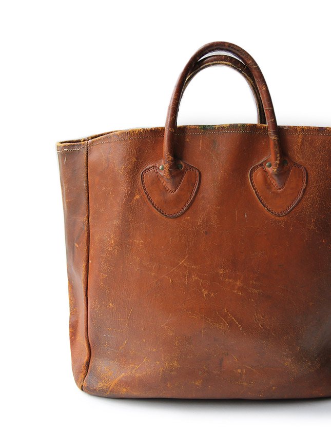 60s OLD L.L.BEAN LEATHER TOTE BAG - MATIN, VINTAGE OUTFITTERS 