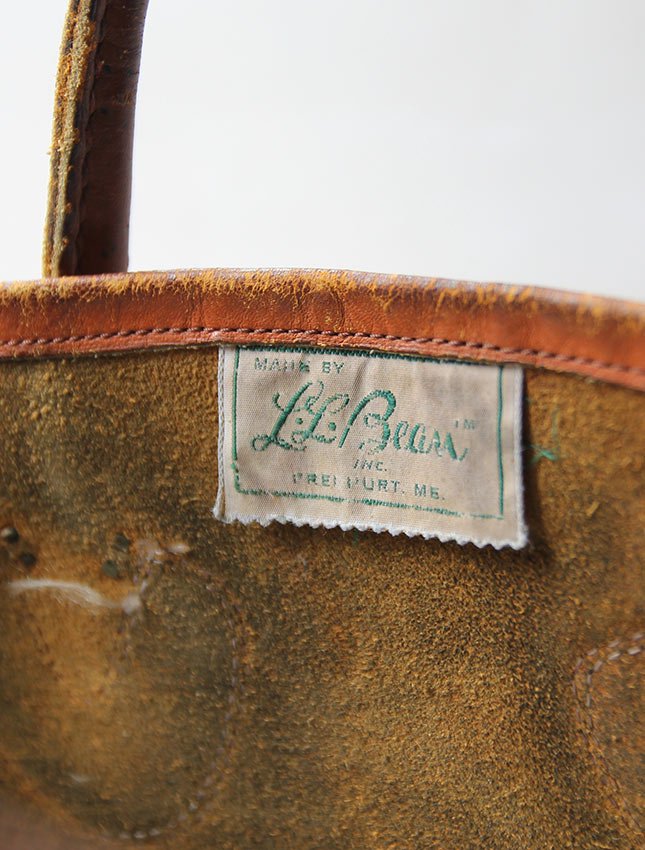 60s OLD L.L.BEAN LEATHER TOTE BAG - MATIN, VINTAGE OUTFITTERS