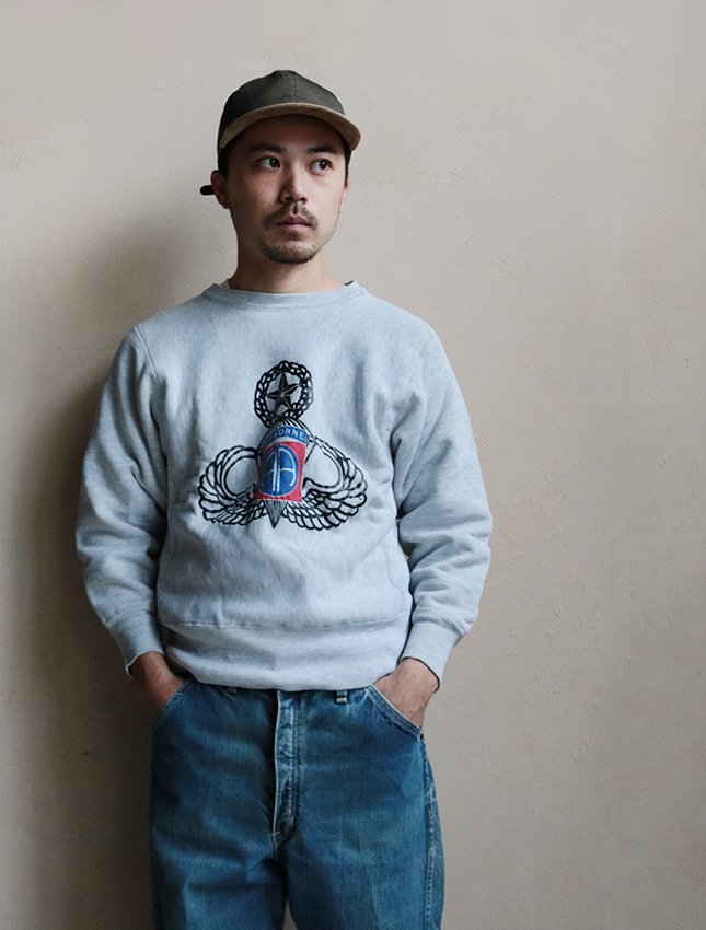 70s CHAMPION REVERSE WEAVE BLUE LABEL AIR BORNE SET UP - MATIN, VINTAGE  OUTFITTERS ビンテージ古着 富山