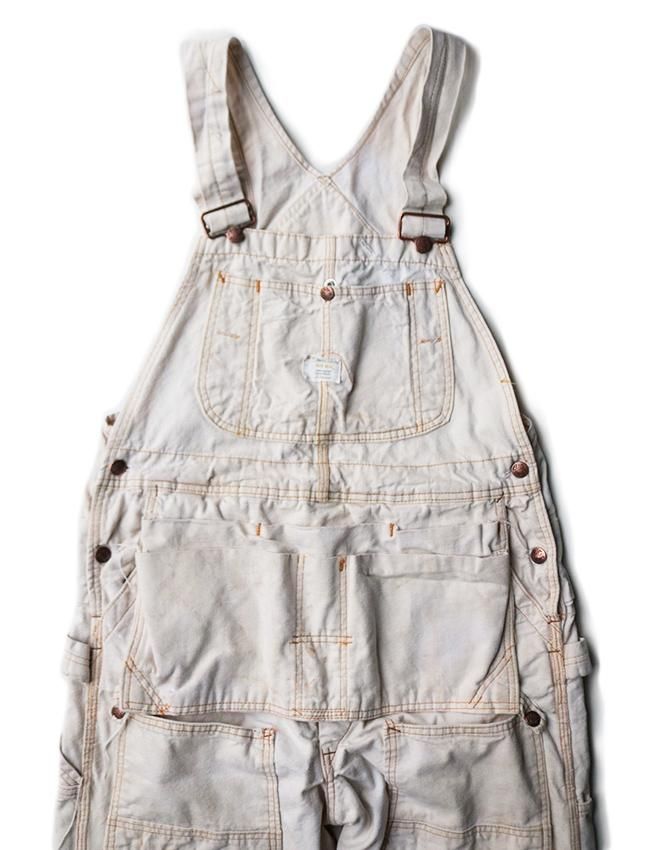 70s BIG MAC BIB OVERALL WITH APRON NATURAL WHITE - MATIN