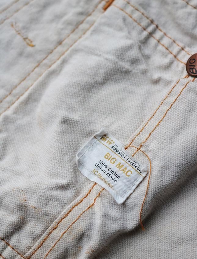 70s BIG MAC BIB OVERALL WITH APRON NATURAL WHITE - MATIN