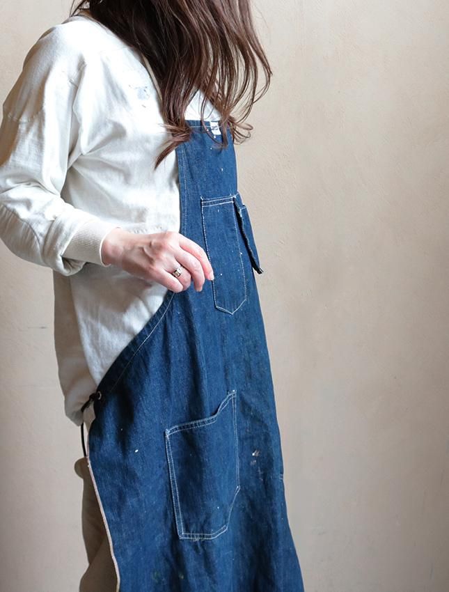 50s HERCULES DENIM APRON - MATIN, VINTAGE OUTFITTERS ビンテージ 