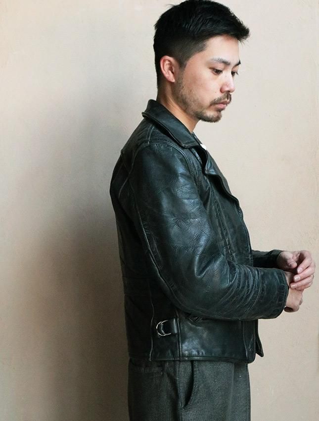 40s ALL WEATHER GARMENT HORSEHIDE AVIATOR TYPE LEATHER