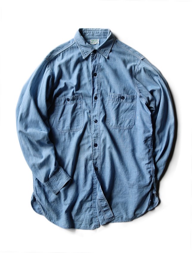50s HERCULES CHAMBRAY WORK SHIRT - MATIN, VINTAGE OUTFITTERS 