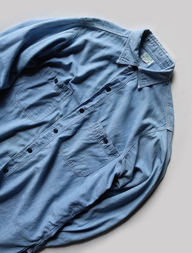 50s HERCULES CHAMBRAY WORK SHIRT - MATIN, VINTAGE OUTFITTERS