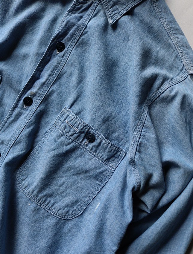 50s HERCULES CHAMBRAY WORK SHIRT - MATIN, VINTAGE OUTFITTERS