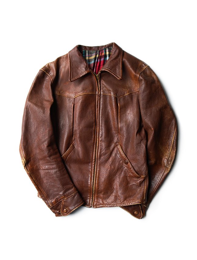 475cmでした最終お値下げ❗️ vintage leather jacket スポーツジャケット