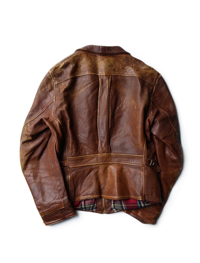 40s〜leather sports jacket WICOジッパー コの字留め - ジャケット ...