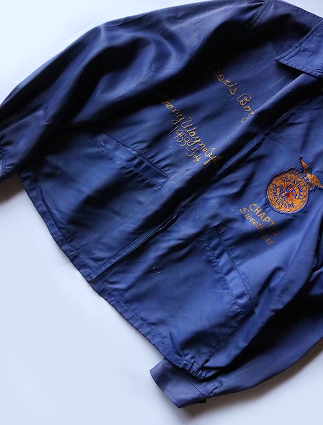 50s CHAMPION FFA NYLON JACKET SIZE L - MATIN, VINTAGE OUTFITTERS ビンテージ古着 富山