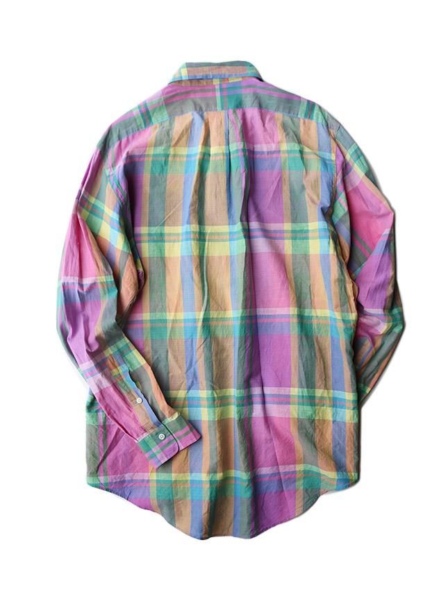80s-90s C.W マドラスチェック　コットン　ジップ　スウィングトップ ラルフローレン RALPH LAUREN 80s 90s スイングトップ マドラス