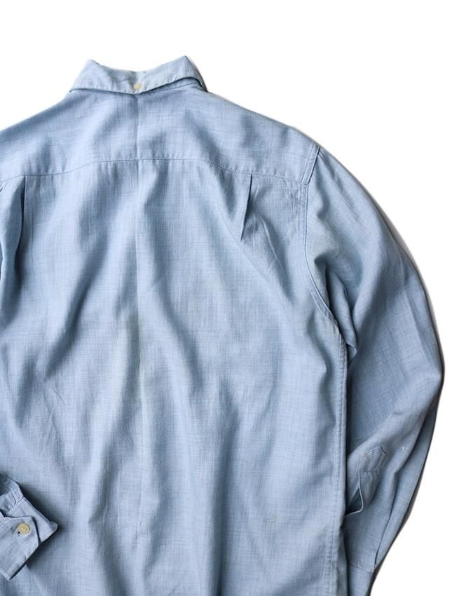 1950s Dan River Blue Check Cotton Short Sleeve Loop Collar