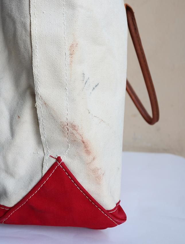 80s L.L.BEAN BOAT AND TOTE LEATHER HANDLE SIZE L - MATIN, VINTAGE