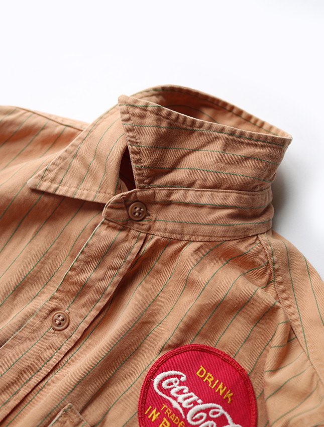 40s LEE COCA-COLA LONG SLEEVE WORK SHIRT - MATIN, VINTAGE