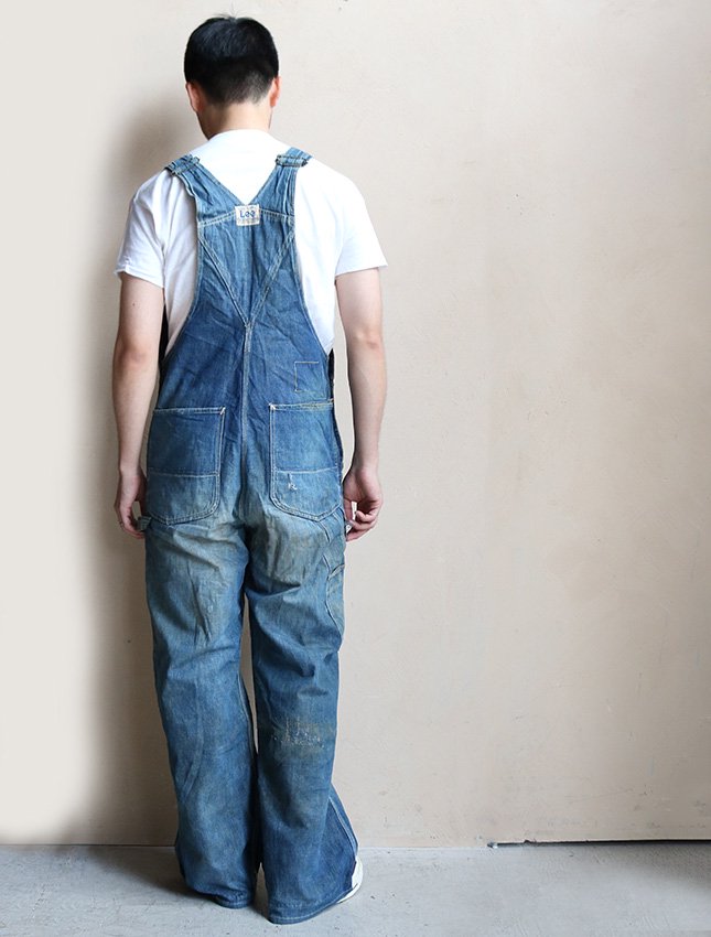 40s LEE OVERALL WITH HOUSE MARK SIZE W36 - MATIN, VINTAGE 