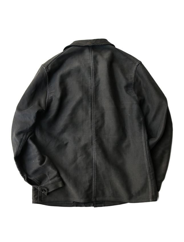 【40s French 】 black moleskin ジレジャケット た*し様 40s〜 MOLESKINE JACKET モールスキンジャケット e 40's