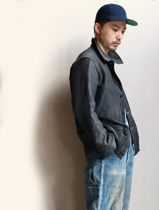 40s TIENLKOU FRENCH MOLESKIN WORK JACKET SIZE L - MATIN
