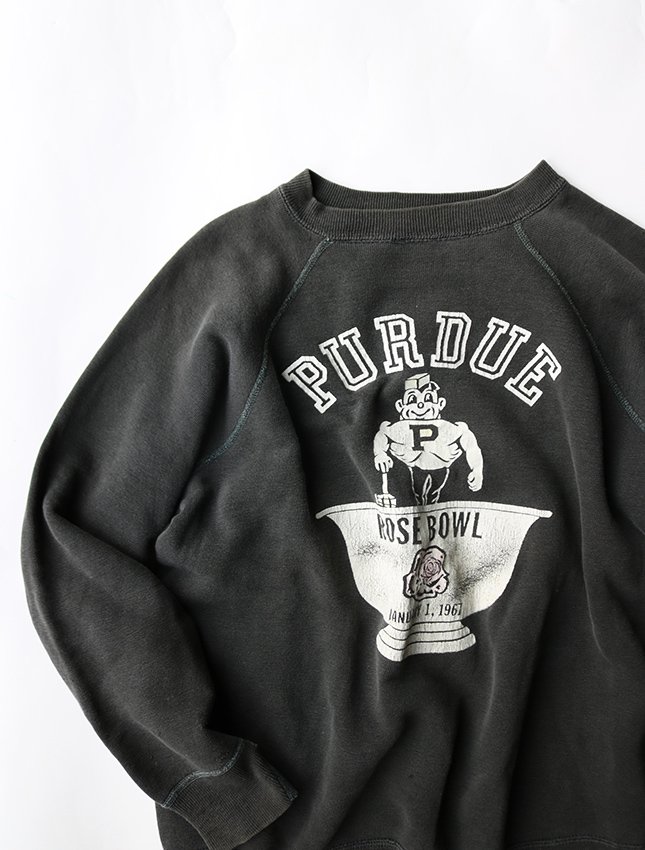 60s PURDUE COLOR FLOCK SWEAT SHIRT - MATIN, VINTAGE OUTFITTERS 