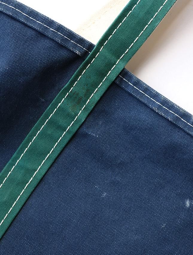 80s L.L.BEAN BOAT AND TOTE DELUXE NAVY×GREEN SIZE L - MATIN