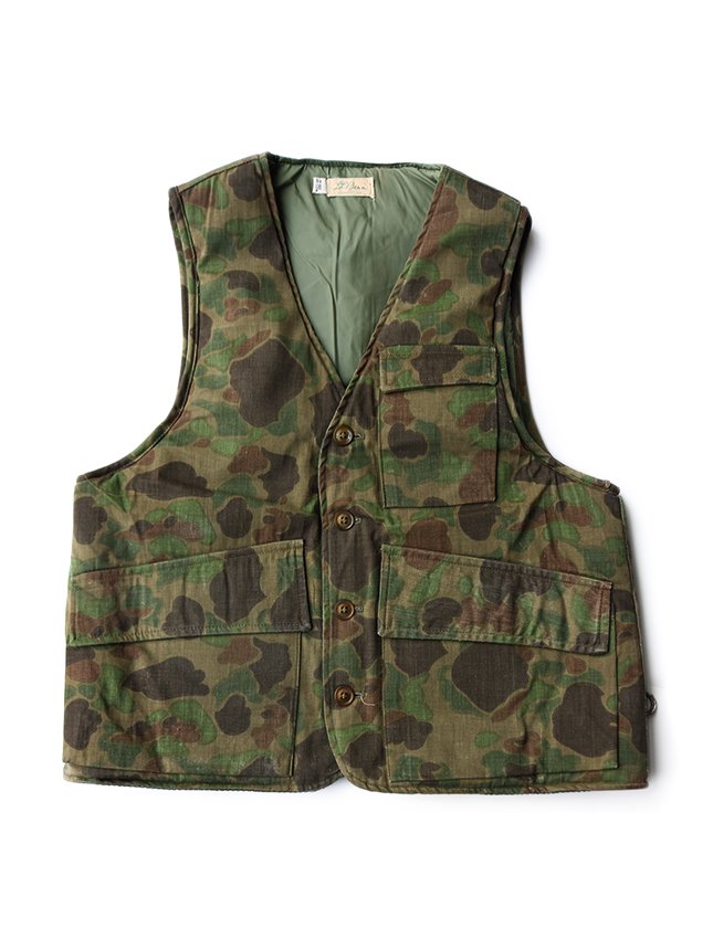 60s L.L.BEAN DUCK HUNTER CAMO VEST - MATIN, VINTAGE OUTFITTERS 