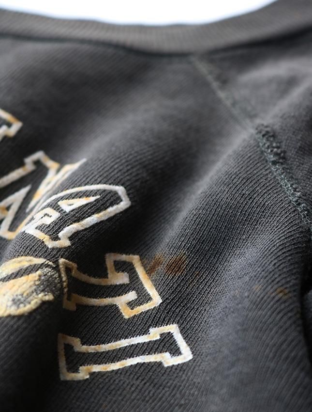 50s CINCINATI WITHROW COLOR FLOCK SWEAT SHIRT - MATIN, VINTAGE