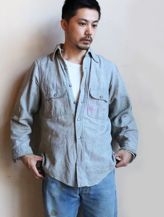 30s BIG YANK DELUX WORK SHIRT SIZE S - MATIN, VINTAGE OUTFITTERS