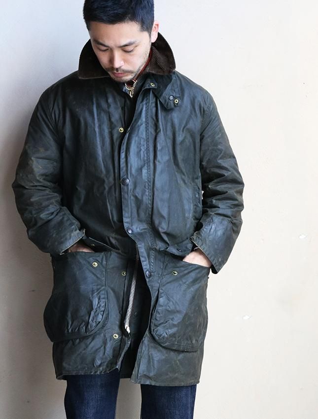 80s 2クラウン デッドストック級 34 Barbour バブアー border ボーダー