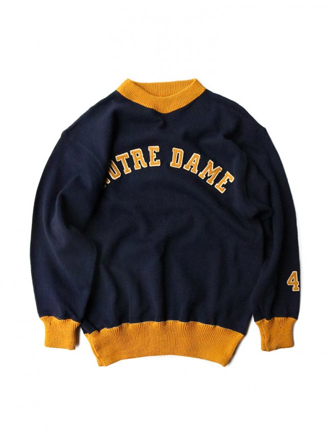O'Shea 30s NOTRE DAME WOOL SWEAT SHIRT - MATIN, VINTAGE OUTFITTERS