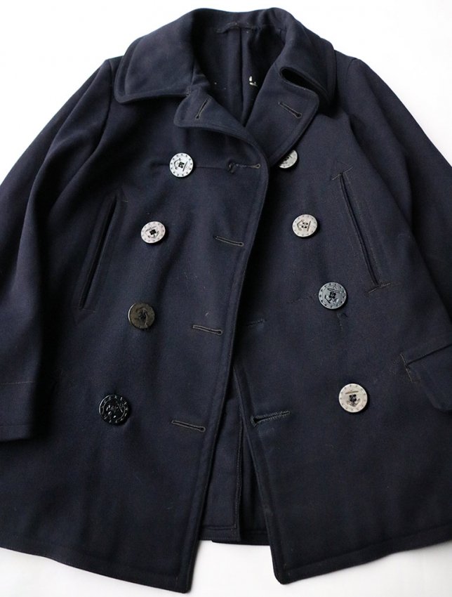 LATE WW1 1920s US NAVY 13STAR P COAT SIZE M - MATIN, VINTAGE