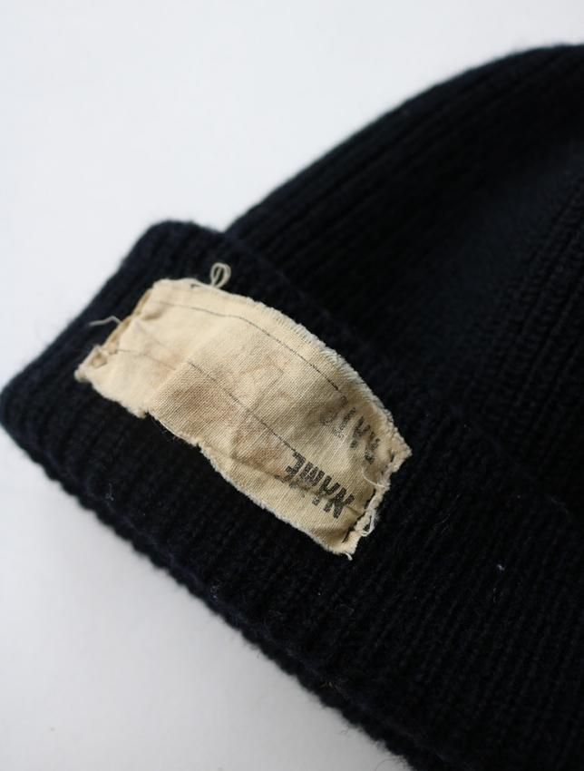 WW2 US NAVY WATCH CAP WITH LABEL#2 - MATIN, VINTAGE