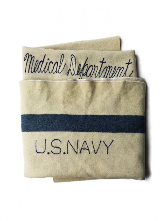 WW2 US NAVY MEDICAL DEPARTMENT WOOL BLANKET - MATIN