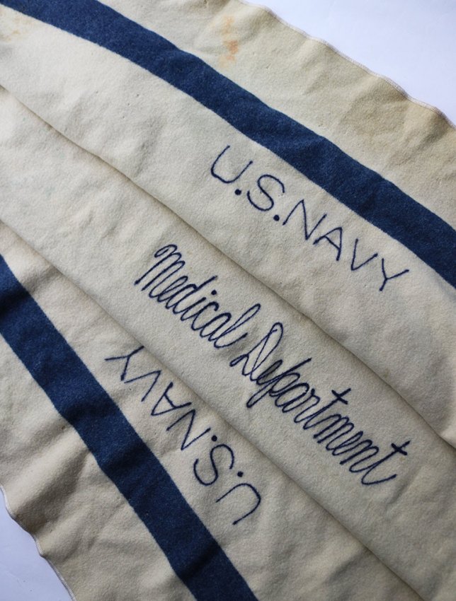 WW2 US NAVY MEDICAL DEPARTMENT WOOL BLANKET - MATIN, VINTAGE OUTFITTERS  ビンテージ古着 富山