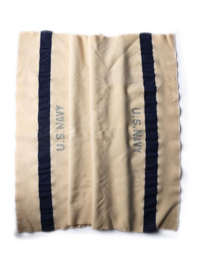 WW2 US NAVY WOOL BLANKET - MATIN, VINTAGE OUTFITTERS ビンテージ