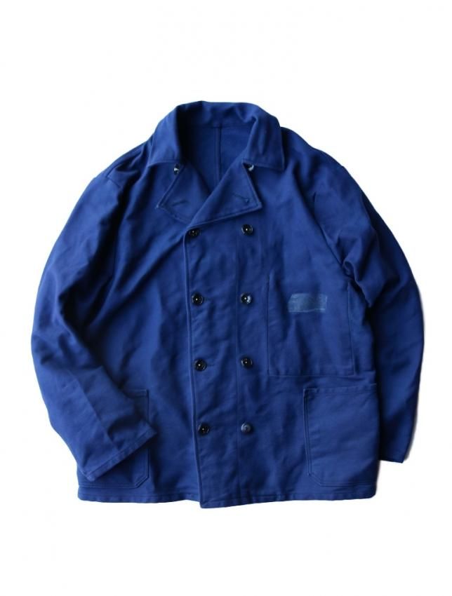 50s INK BLUE DOBBLE BREAST MOLESKIN JACKET SIZE ML - MATIN