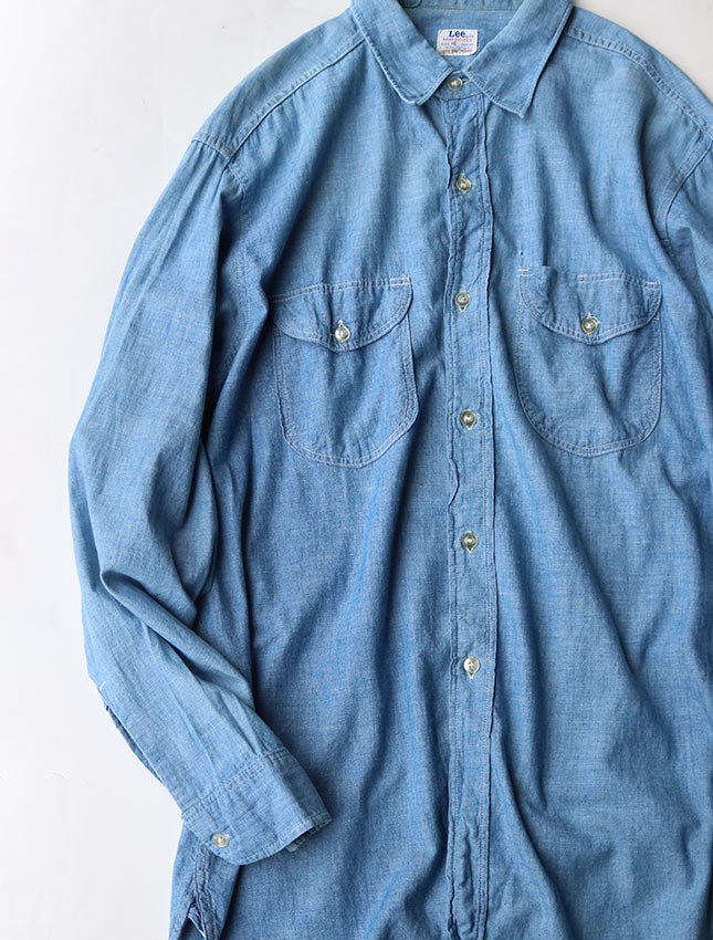 50s LEE CHAMBRAY SHIRT SIZE 16 - MATIN, VINTAGE OUTFITTERS