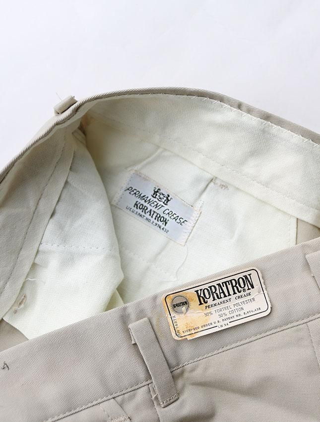 NOS ～70s WORK TROUSER KORATRON FABRIC W34 - MATIN, VINTAGE
